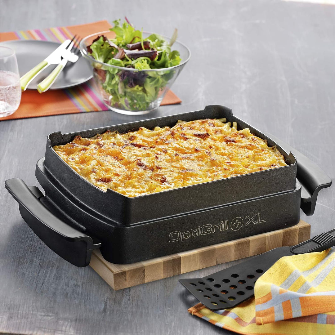Tefal OptiGrill+ Snacking und Baking GC7148 Kontaktgrill | 2.000 W| automatische Anzeige des Garzust