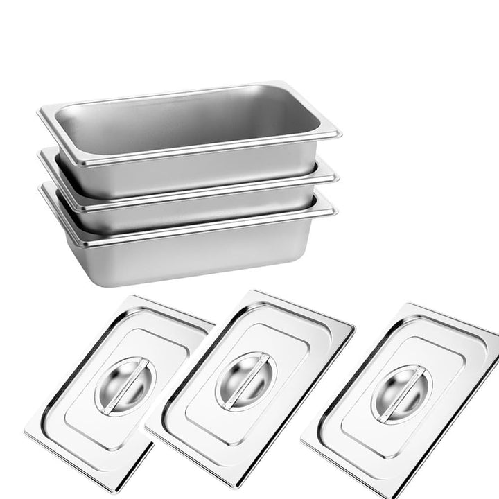 Panierschalen Set 3-Teilig, Edelstahlbehälter mit Deckel, Panier-Set aus Edelstahl, Schale zum Panie