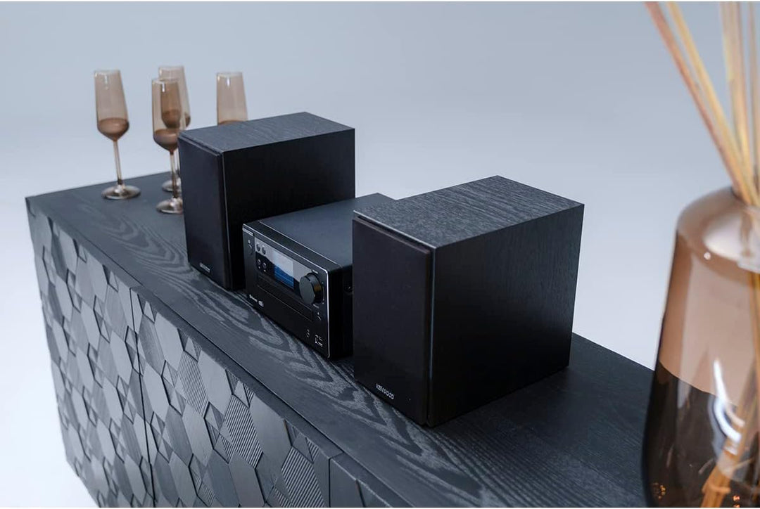 KENWOOD M-725DAB-B - Micro HiFi-System mit DAB+, CD, USB, Bluetooth und TFT-Display, Midnight Black,