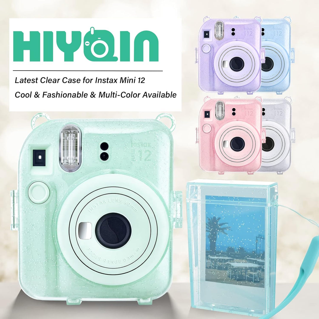 Glitter Kamera Tasche mit Film Tasche Kompatibel mit Fujifilm Instax Mini 12, für Instax Mini 12 Gli