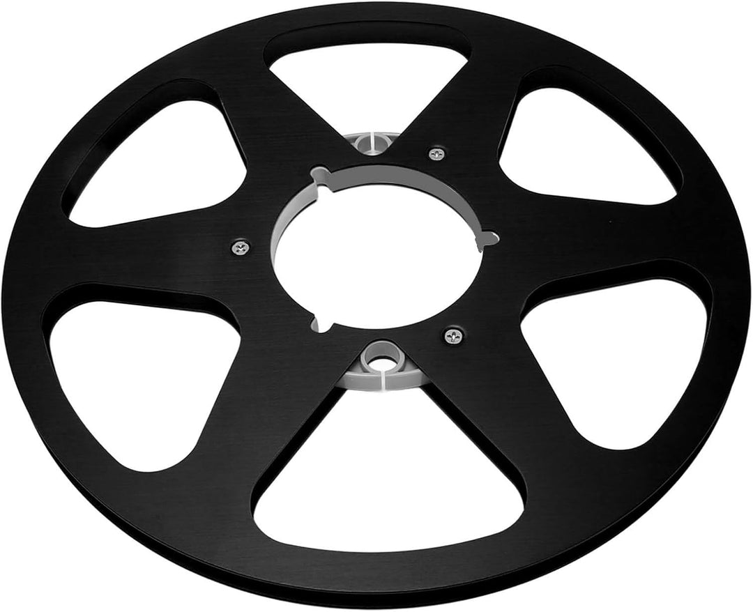 Leere 10-Zoll-Tonbandspule aus Vollaluminium, 6 Windwiderstandslöcher, Geräuschreduzierung für Besse