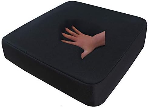 Gel Gelschaum Sitzkissen Anti Dekubitus Sitzpolster 52 x 45 x 10 cm Schwarz Memory Foam Für Rollstuh