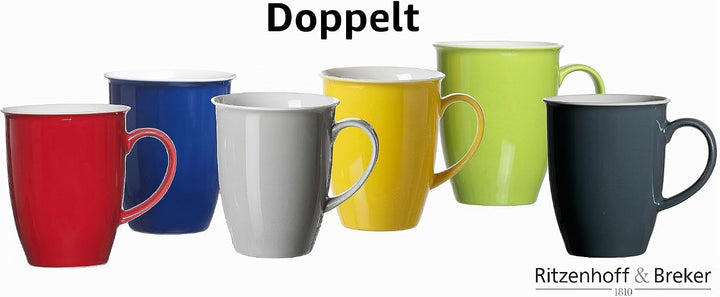 Kaffeebecher-Set Doppio, 4-teilig, Anthrazit Anthrazit Kaffeebecher, Anthrazit Kaffeebecher