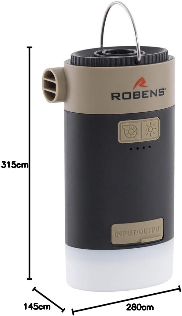 Robens Cornival 3in1 Hinchador, Lámpara, Batería USB-c Zelt, bunt, Einheitsgrösse