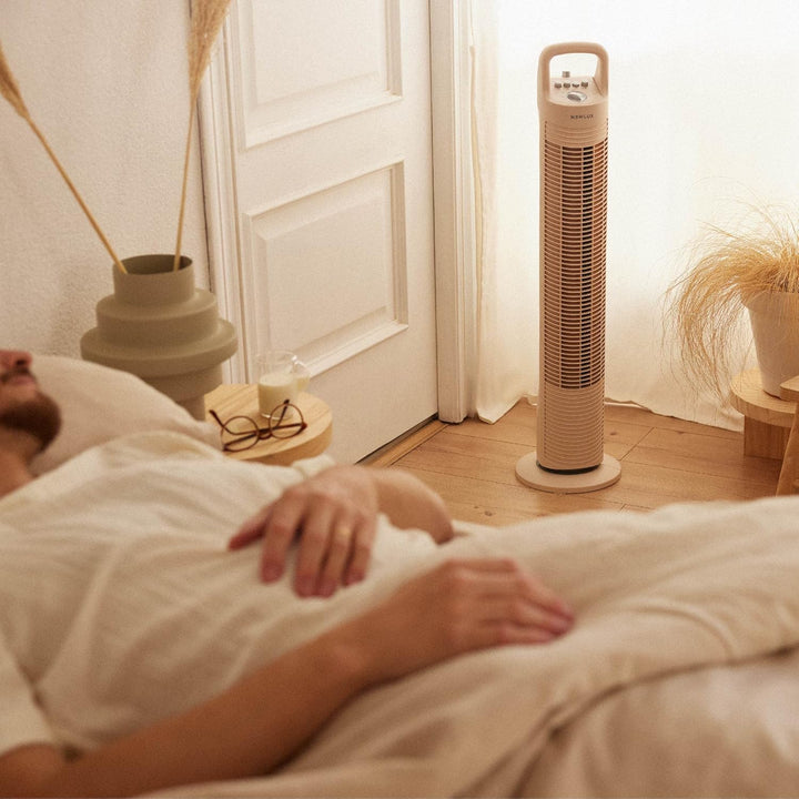 Newlux - Turmventilator ohne Flügel W80 (45W) 3 Geschwindigkeitsstufen, 70° Oszillation und Timer 12