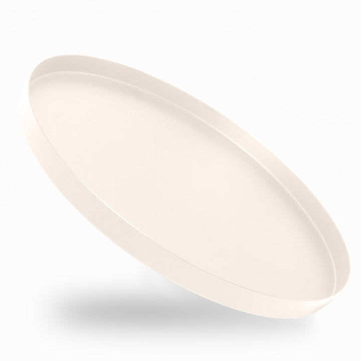 draadwerk® Deko Tablett Creme Ø 30 cm | Serviertablett aus Metall | Dekoteller rund | Home & Living