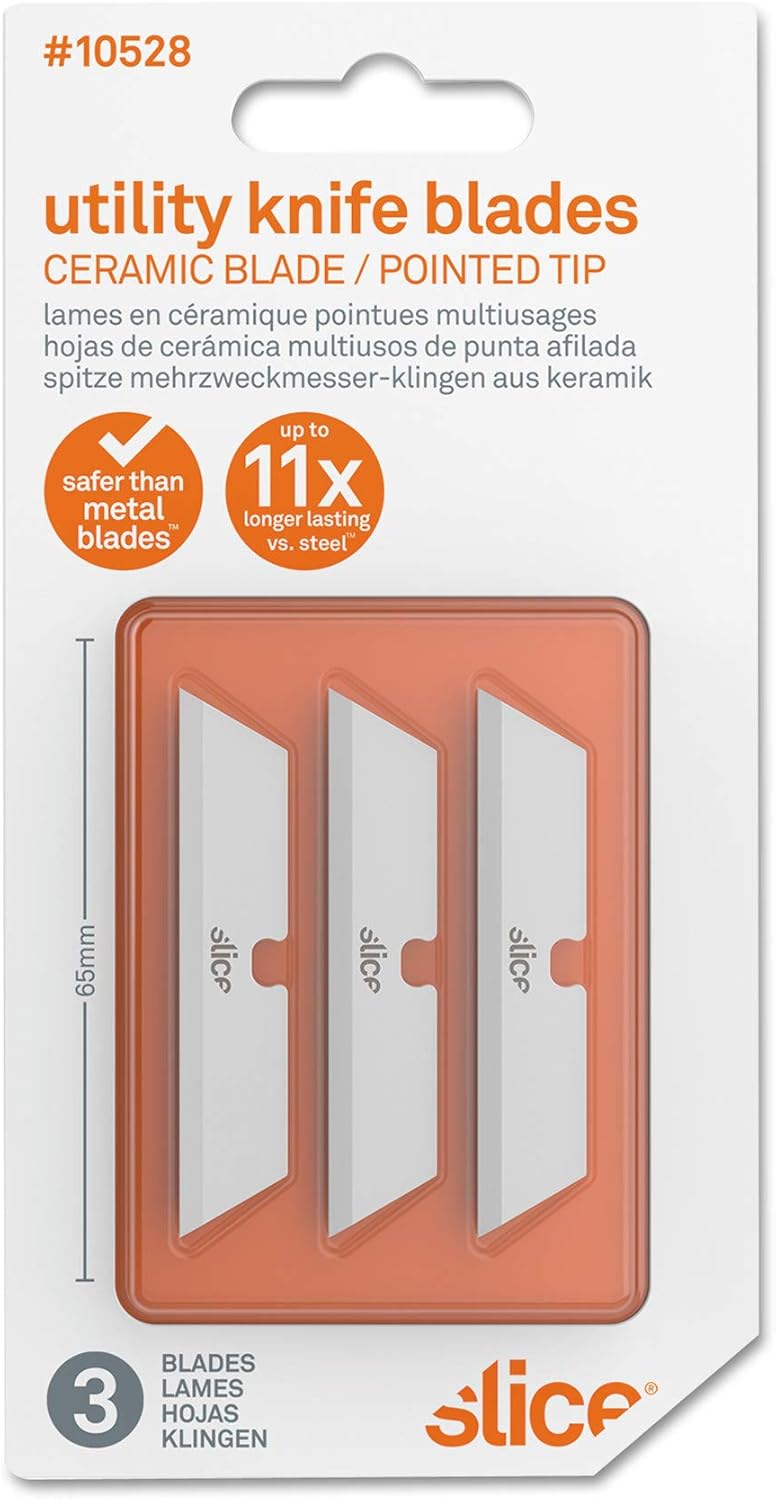 Slice 10528 | Cuttermesser Klingen Spitz 3 Stück | ideal für präzises Schneiden | zur Nutzung in den