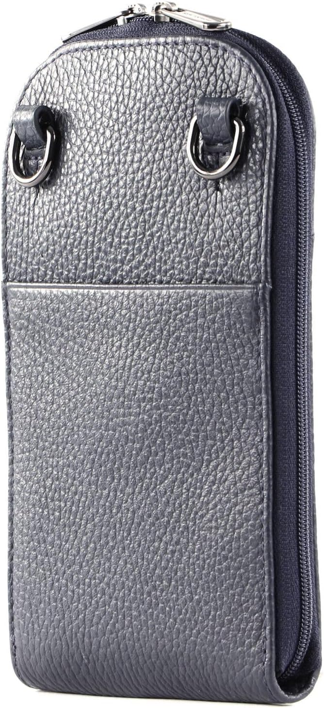 Mandarina Duck Damen Mellow Leather Vertical Holder Dress Blue, Dress Blue