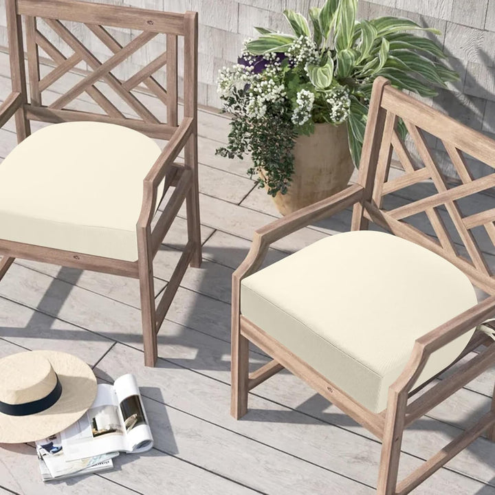 Sitzkissen Outdoor 45x45, 2er Set Wasserdicht mit Bändern | Wasserdichtes Stuhlkissen für Gartenmöbe