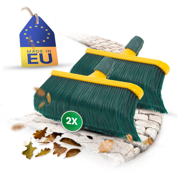 Novaliv Besenkopf Krallenbesen Set 40 cm Kunststoff Ersatzbesen Besenersatz Gartenbesen Strassenbese