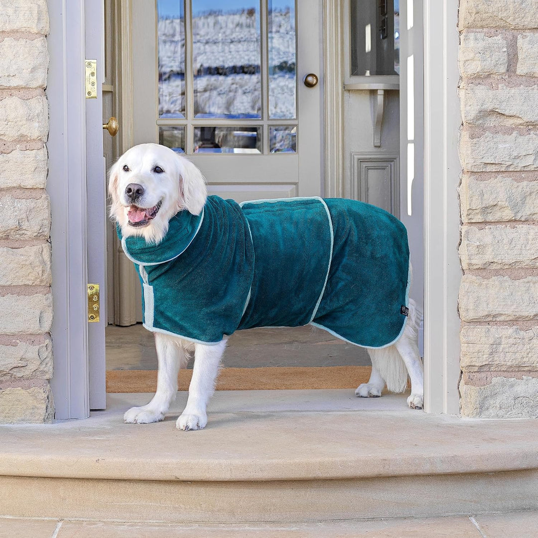 Lucky Paws® Hundebademantel – doppellagiger, Ultra-absorbierender &amp; luxuriös weicher Bademantel Hund