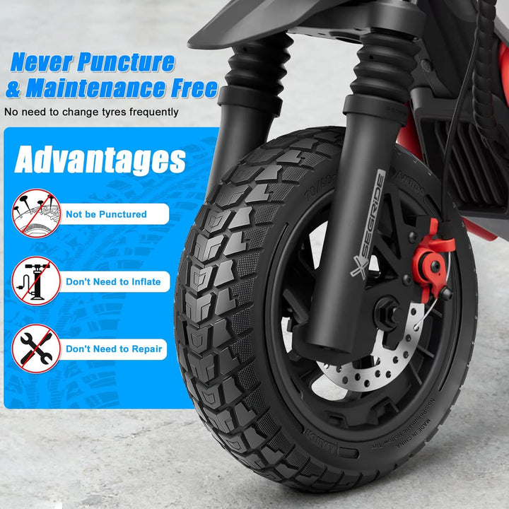 Amitor 70/60-7.5 Reifen Vollgummi Offroad für Segway ZT3 Pro/Segway-Ninebot MAX G3 Reifen E Scooter