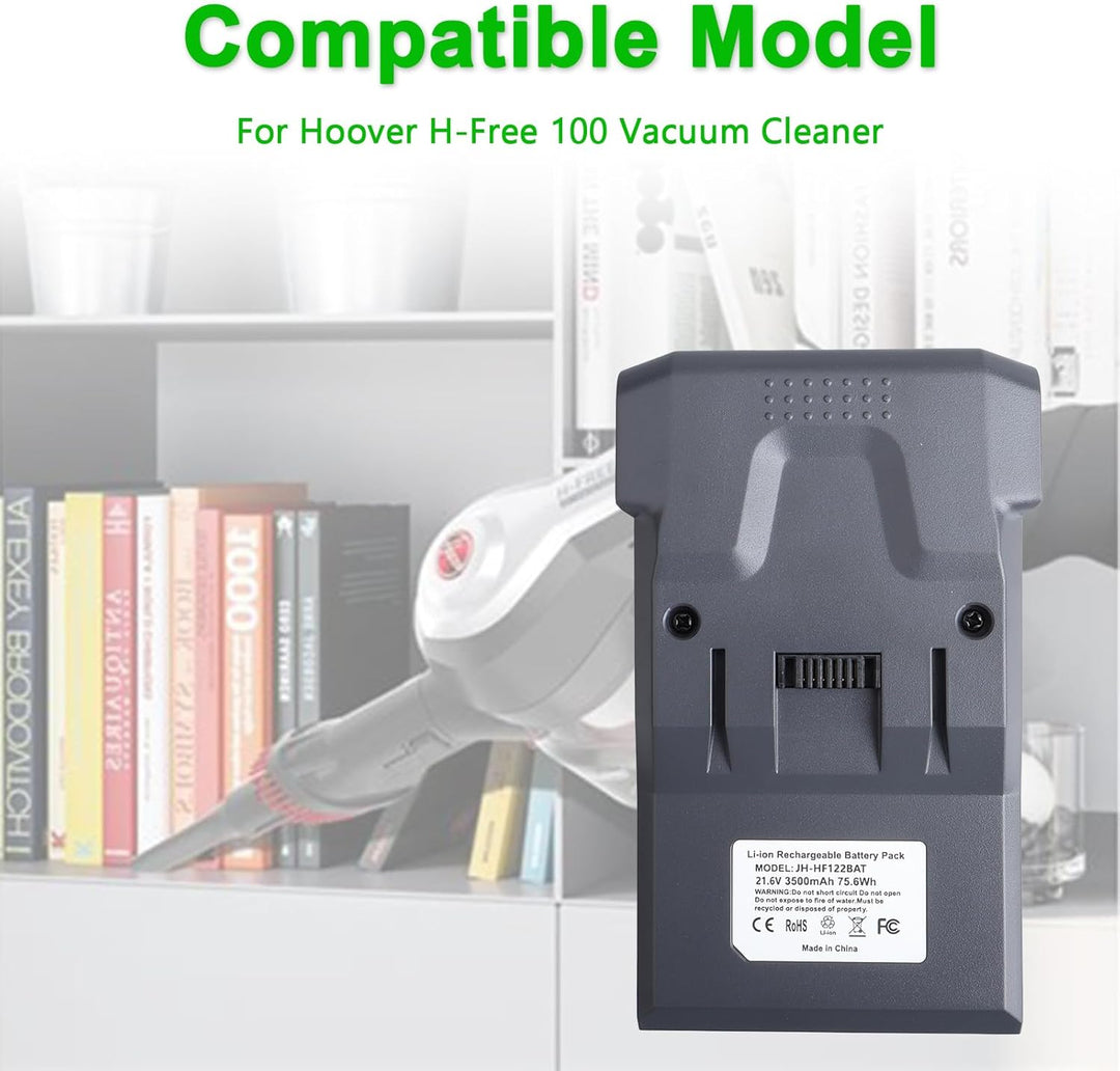 3500mAh Akku Kompatibel mit Hoover H-Free 100 Staubsauger, Lithium Ersatzbatterie Hoover B012 21.6V