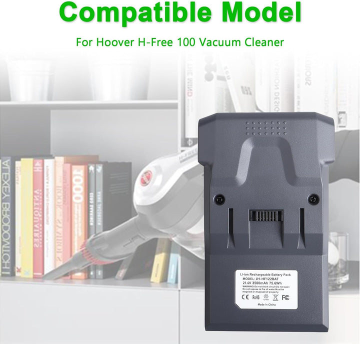 3500mAh Akku Kompatibel mit Hoover H-Free 100 Staubsauger, Lithium Ersatzbatterie Hoover B012 21.6V
