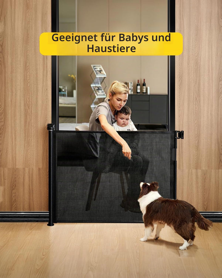 Patywaga Treppenschutzgitter Ausziehbar 0-180cm,Türschutzgitter Ausziehbar mit Treppenschutz &amp; Kinde