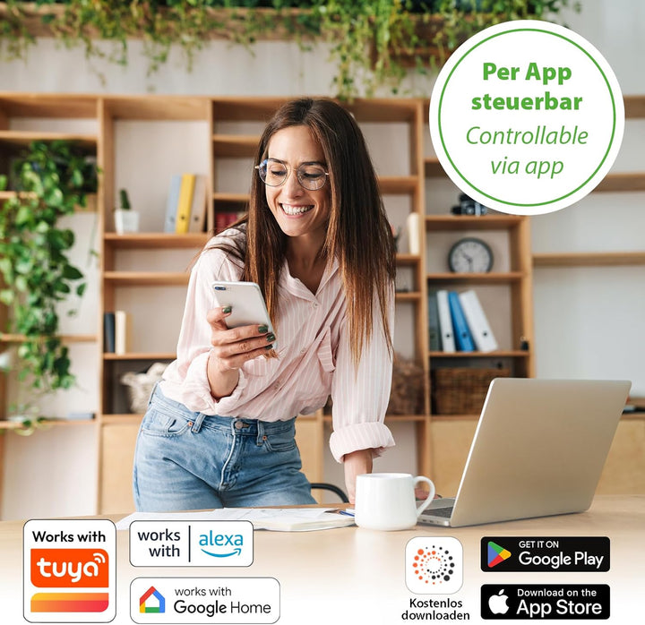 SunDirect Funkthermostat Smart2.0 Pro - WiFi - Smart Thermostatregler Touch Screen APP Steuerung Unt