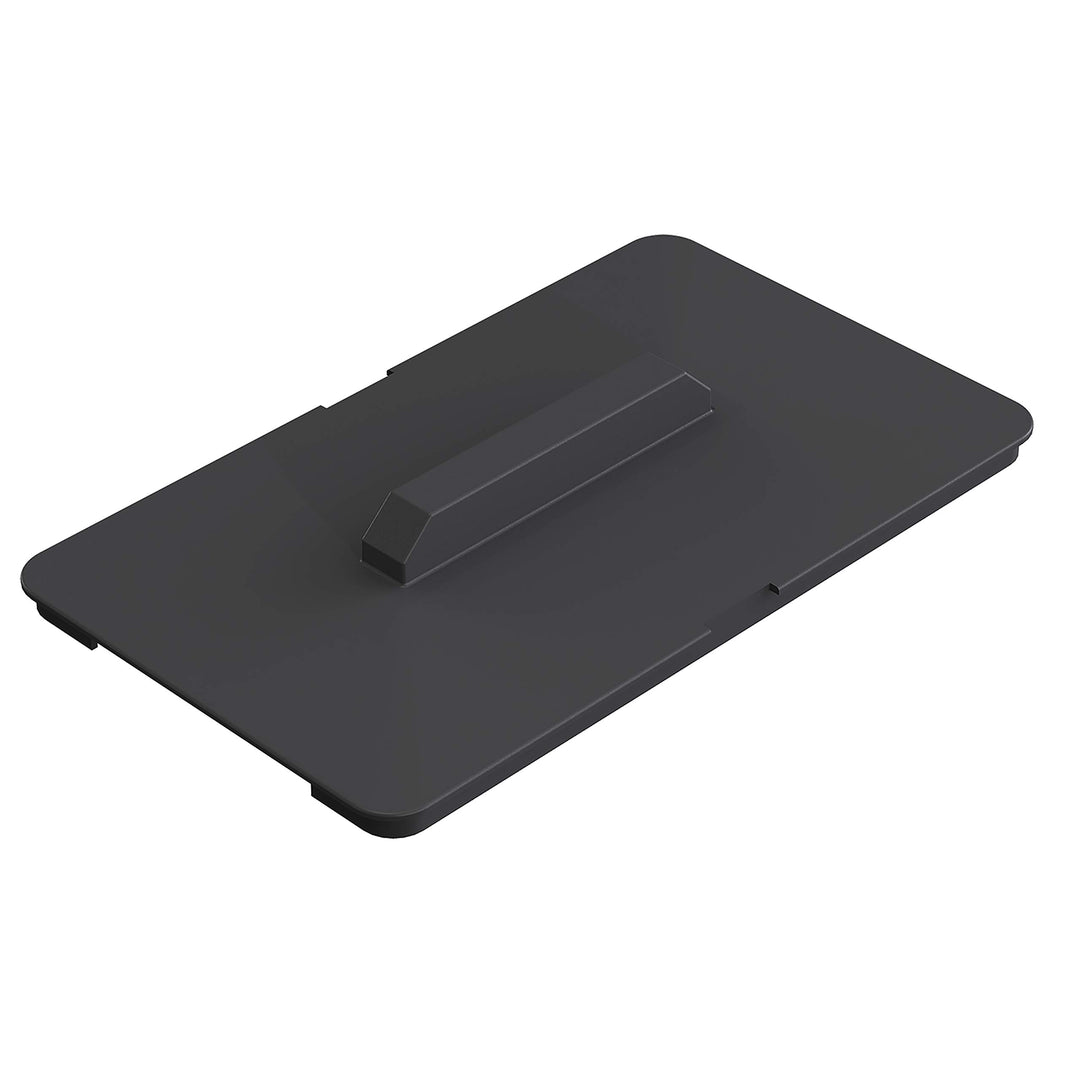 LM 519 Mülleimerdeckel Behälterdeckel Kunststoff, Farbe Anthrazit, 24,6cm x 14,7cm Dunkelgrau (neben