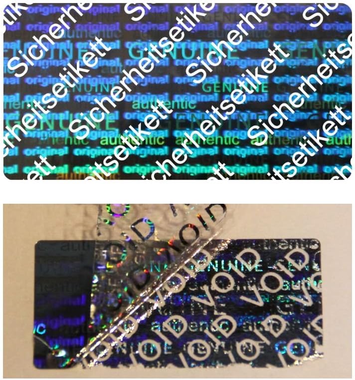 Hologramm VOID Sicherheitsetiketten"Sicherheitsetikett" auf Rolle - 30 x 15 mm - 1000 Stück (Weiss),