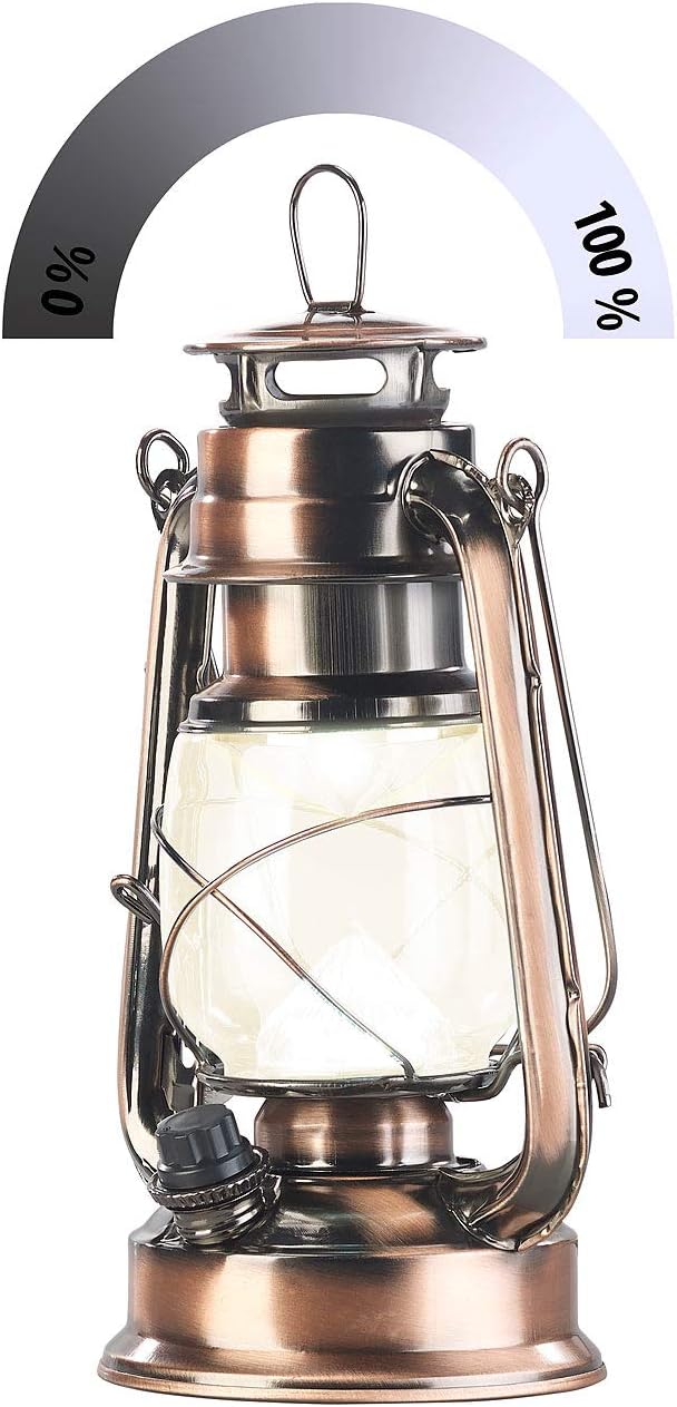 Lunartec LED Akkuleuchte: Ultra helle LED-Sturmlampe mit Akku, 200 Lm, 3W, warmweiss, bronze (Latern