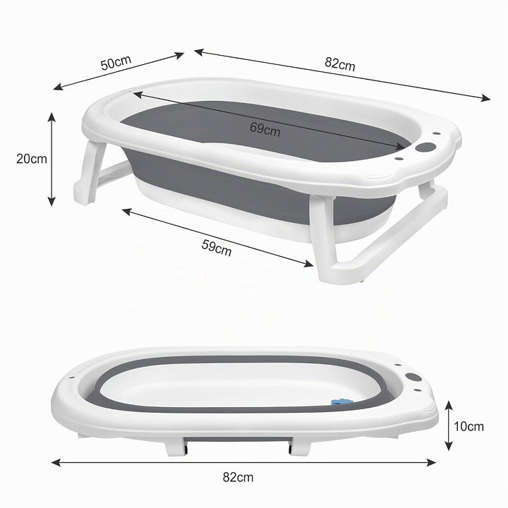 Baby Badewanne Faltbare,Babywanne 82 * 50 * 20cm,stabiles PP&amp;TPE Plastik,platzsparendm,Badewanne für