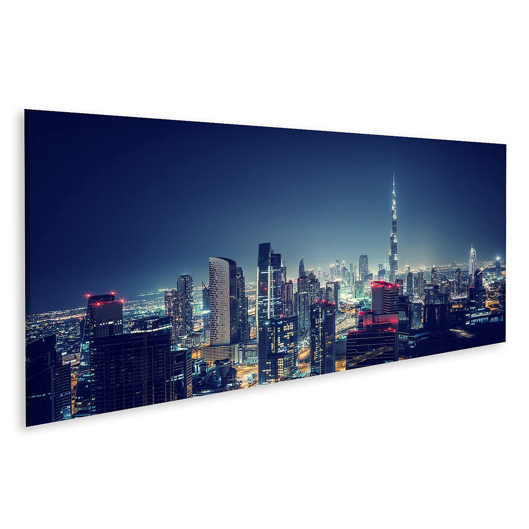islandburner Bild auf Leinwand Schöne Dubai Stadtbild Vogelperspektive Panorama Landschaft Vereinigt
