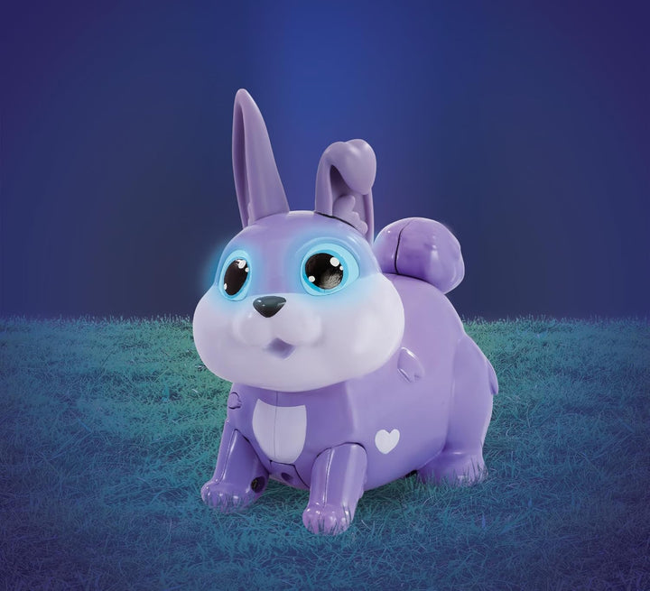 Animagic Let's Go Bunny Lila, Spielzeug für Kinder ab 5 Jahren, Interaktives Plüschkaninchen Lila -