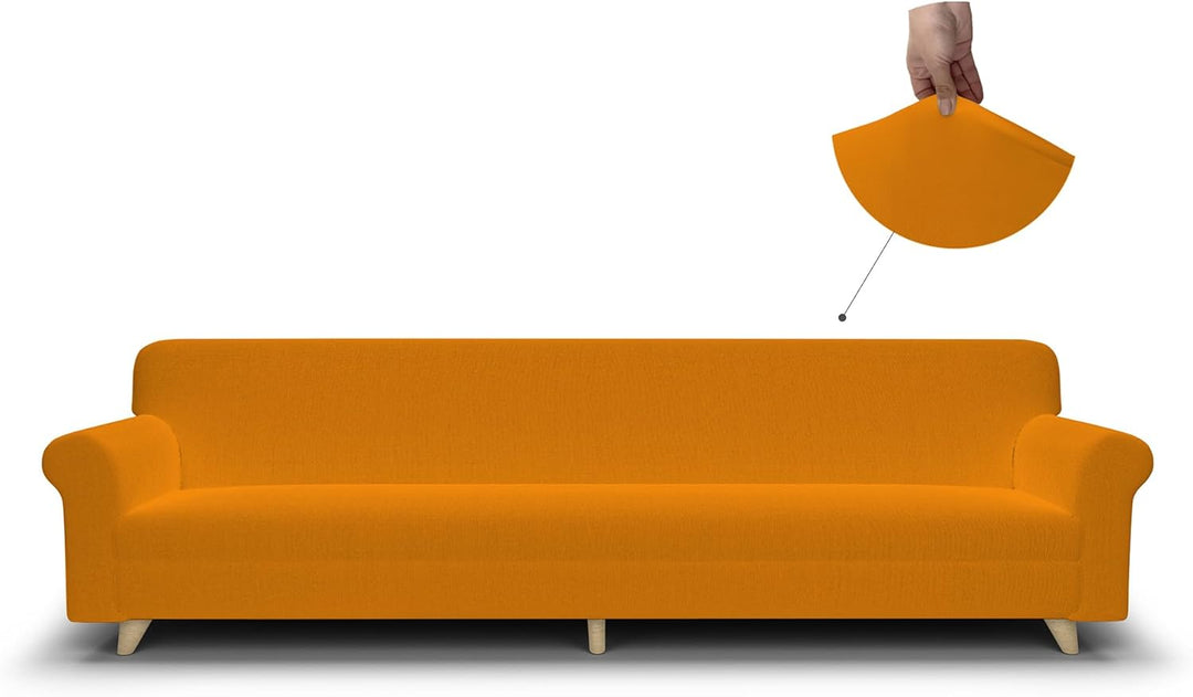 Italian Bed Linen Sofa-Schonbezug “Più Bello”, Orange, 4 PLÄTZE 4 PLÄTZE Orange, 4 PLÄTZE Orange