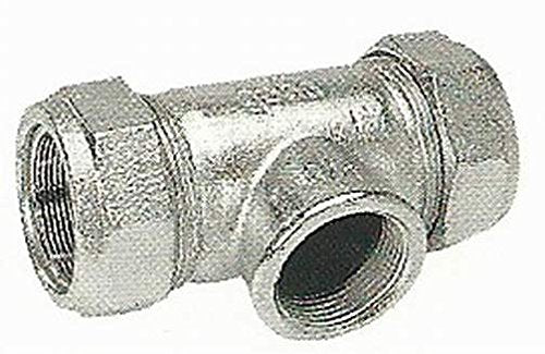 Gebo Armaturen Temperguss-Klemmverbinder T, beidseitig zum Klemmen 48,3 x 48,3 mm 1 1/2 Zoll, 01.150