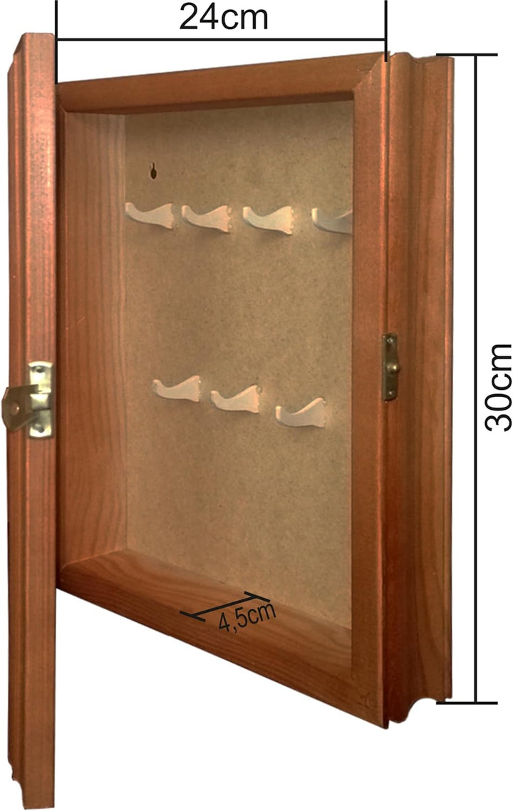 Schlüsselkasten aus Holz Hängeschrank mit Schlüsselbrett Wandorganizer für Schlüsselaufbewahrungm Sc