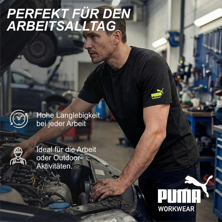 PUMA Workwear Herren Shirt aus 100% Baumwolle - Strapazierfähiges und atmungsaktives Gewebe - Bequem