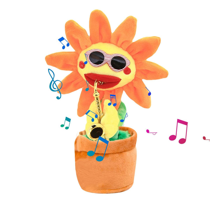 Tanzende Sonnenblume, Singende Tanzende Sonnenblume, Leuchtender Blumenplüsch Wiederholt, was Sie Sa