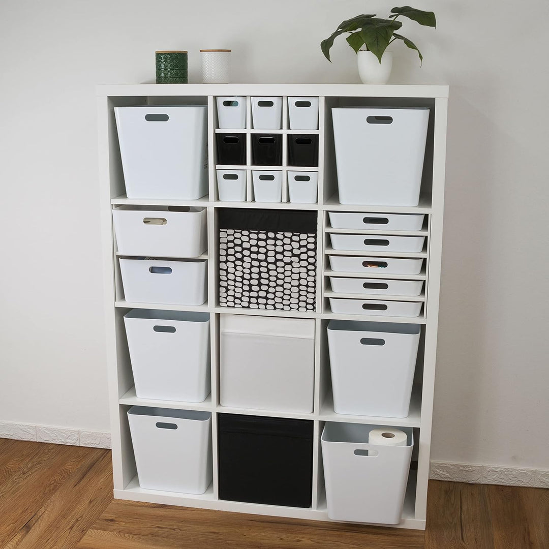 #11 2 Stück Ordnungsboxen passend für Kallax - 15 cm hoch - weiss - 30x 30 cm - Ordnungskorb - Regal