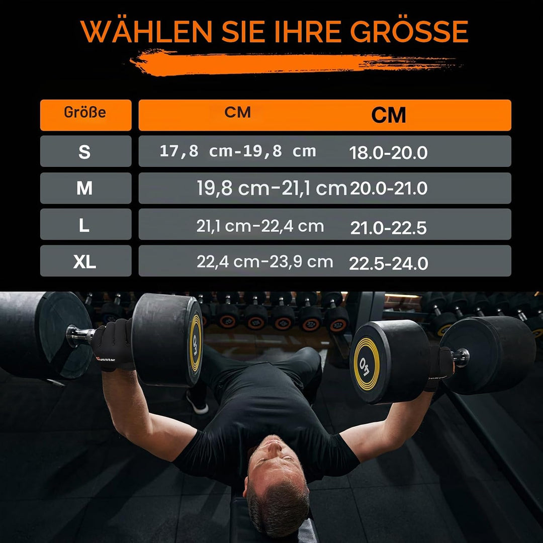 SueStar Workout Gloves, Starke Leder-Polster-Weightlifting-Handschuhe mit Handgelenksupport, vollstä