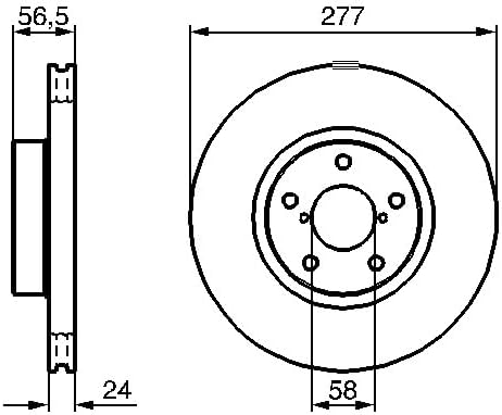 Bosch BD984 Bremsscheiben - Vorderachse - ECE-R90 Zertifizierung - zwei Bremsscheiben pro Set