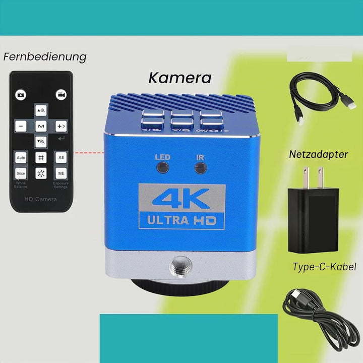 4K HD -Mikroskop Industrielle Kamera 8.3MP 3840x2160 Auflösung 1/1.8 Sensor HD -Anzeige Grenzflächen