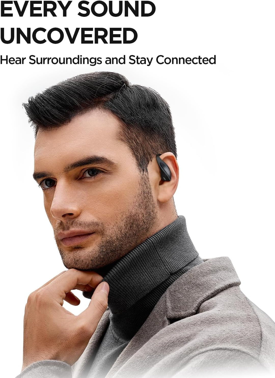 1MORE S70 Open Ear Kopfhörer Bluetooth 5.3, Kabellose Ohrhörer mit 4 Mikrofon, Bass Mehr+, 40H Akku,