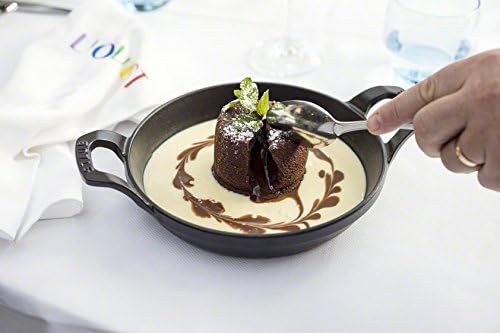 Staub stapelbare Auflaufform, rund (16 cm, 0,4 L mit mattschwarzer Emaillierung im Inneren der Aufla