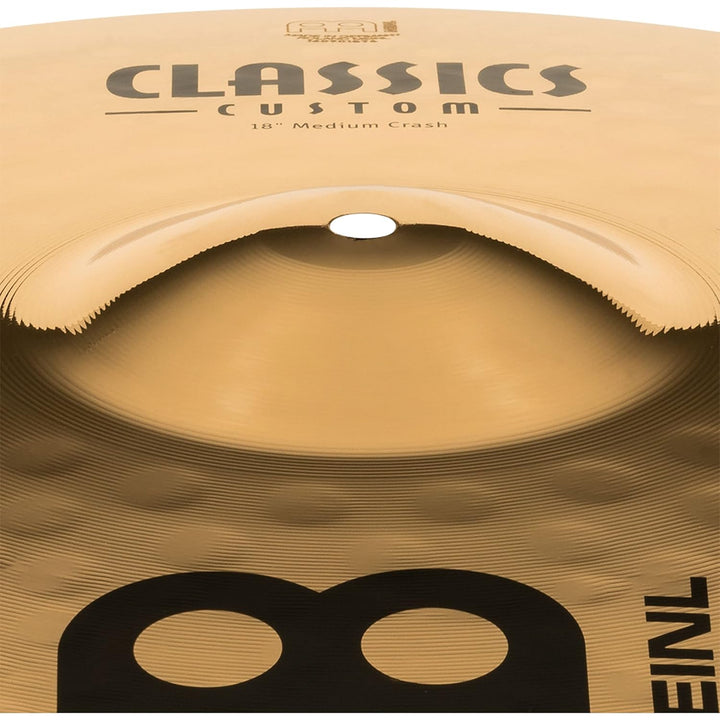 Meinl Cymbals Classics Custom Brilliant Crash Medium 18 Zoll (Video) Schlagzeug Becken – Paar – (45,