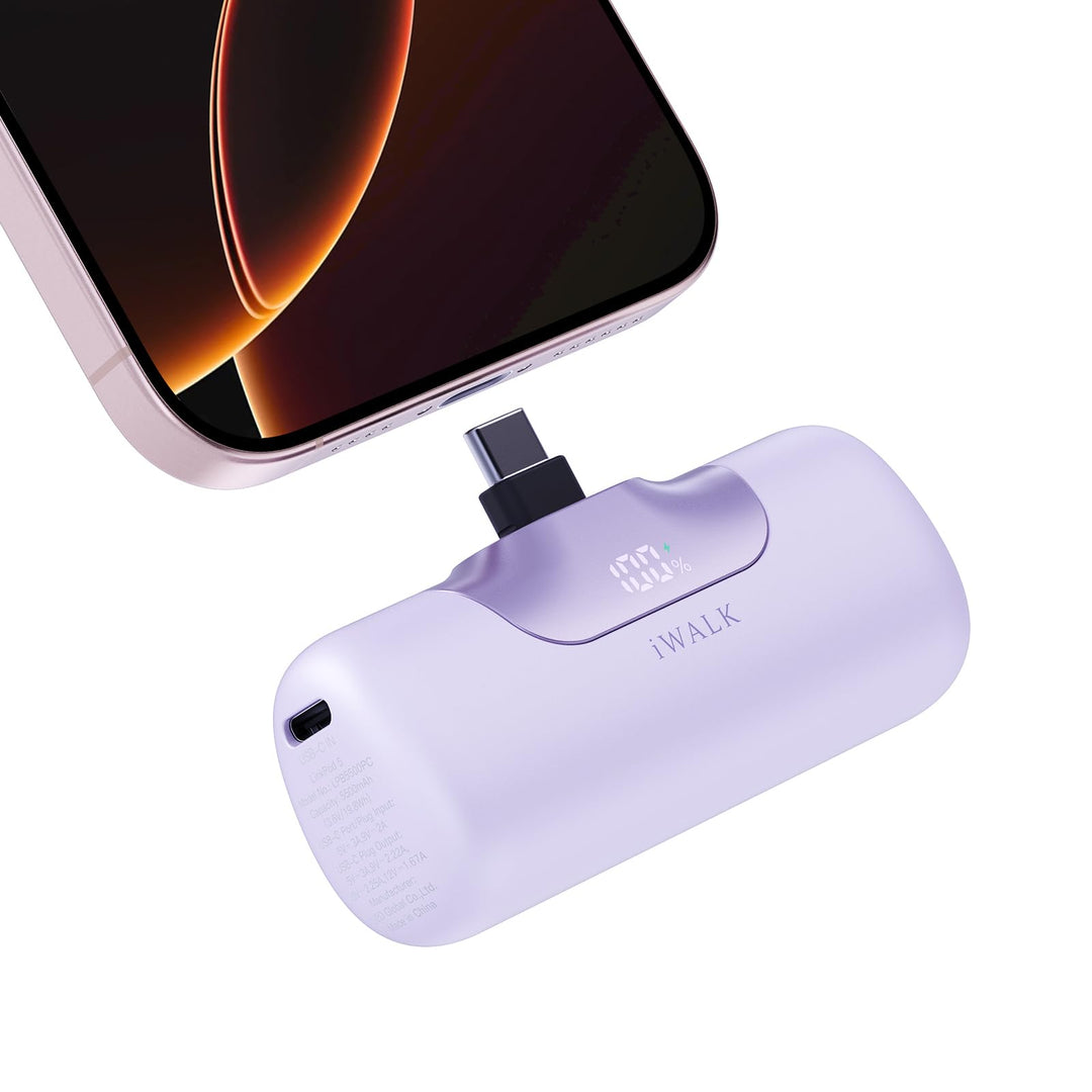 iWALK Powerbank 5500mAh Mini USB C Power Bank 22.5W Fast Charging Powerbank Klein Leicht Kompakte Ex