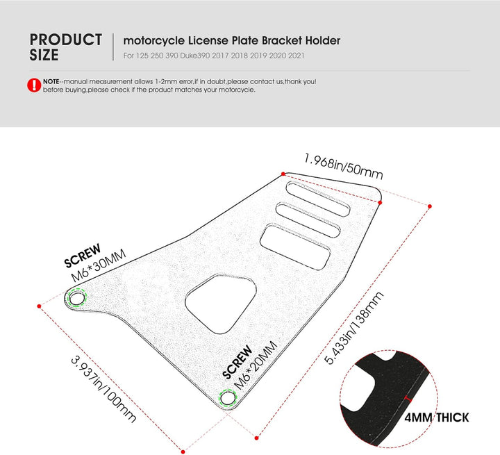 MOLONG Motorräder Fussrastenschutz Fersenschutz Für 390 Adventure 2019-2021