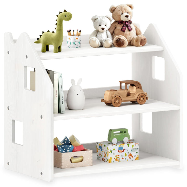 IDIMEX Kinderregal Yasmin 3 Ablagen weiss - Montessori Regal für Spielzeug und Bücher, Kinderzimmer