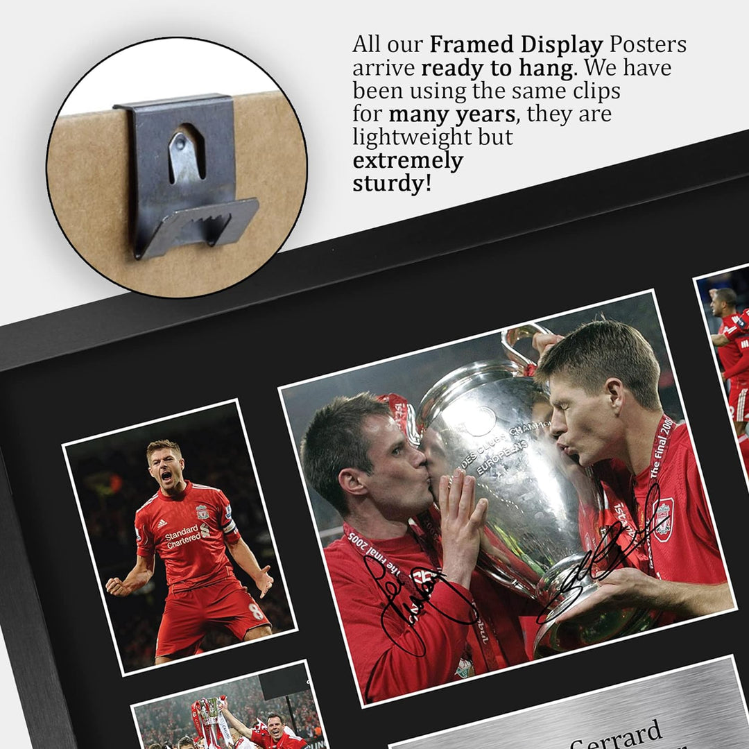 HWC Trading FR A3 Steven Gerrard & Jamie Carragher Liverpool Geschenke Gedruckt, Signiert Autogramm