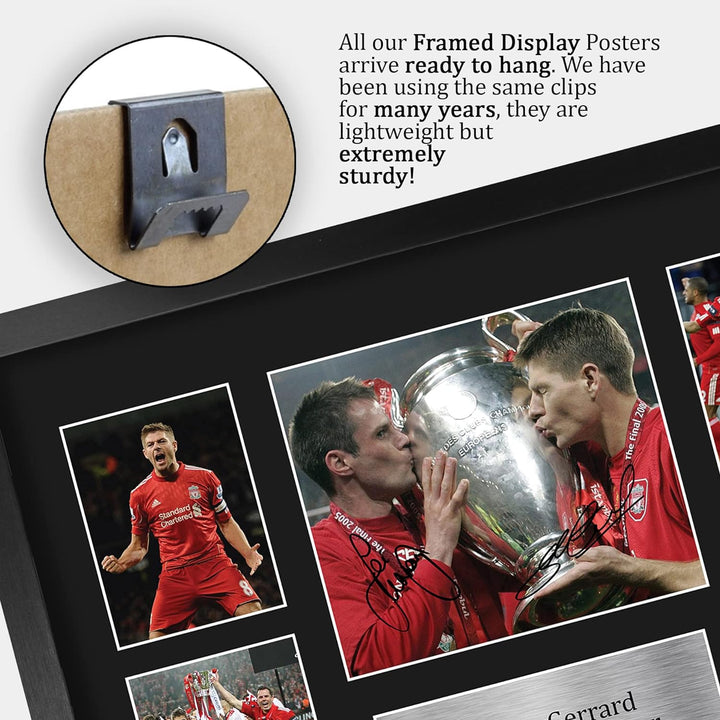 HWC Trading FR A3 Steven Gerrard & Jamie Carragher Liverpool Geschenke Gedruckt, Signiert Autogramm