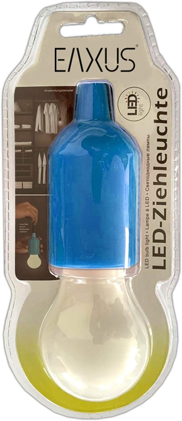 Eaxus 4er Set LED Ziehleuchte Mehrfarbig Kabellose Allzweckleuchte Blau Rot Schwarz Weiss Deko Zugla