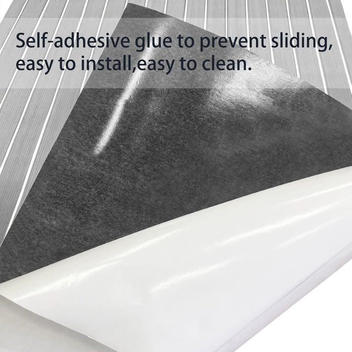 Hzkaicun Eva Schaum Boot 240x17/41/60/90 cm, Teakholz Eva Schaum Bodenbelag, Selbstklebende Deck Tep