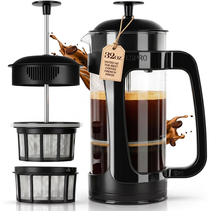 ESPRO® French Press P3 mit Kaffeefilter, 1 Liter, 32 Unzen