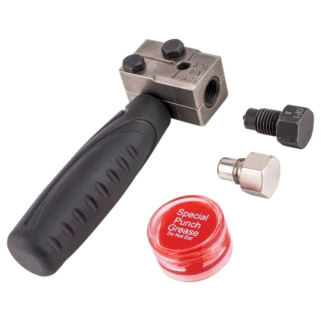 Amerbm Bördelgerät Bremsleitung | 4-TLG Universal Bremsleitungs Bördelgerät Satz | SEA 3/16" (4.75mm