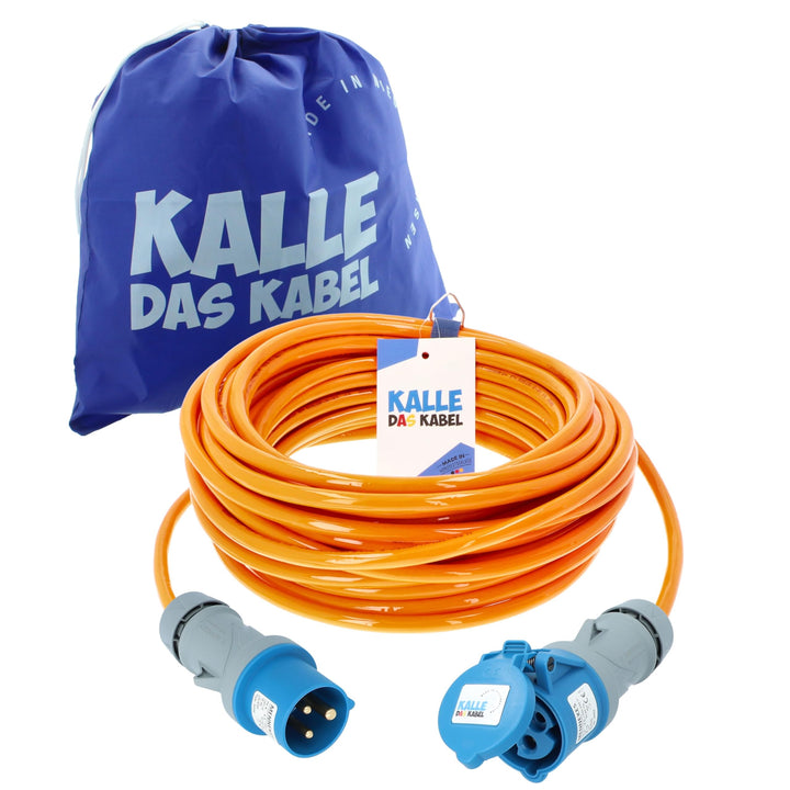 KALLE DAS KABEL CEE Verlängerung KALLE Blue SIGNAL 2,5mm² Industrie Bau Boot Womo Camping Vollpur-Pr