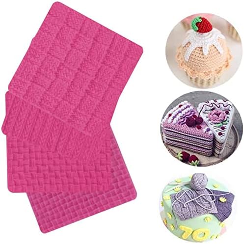 4 Silikon Spitze Zucker Kuchen Matte Stricken Pullover & Crochet Kuchen, Matten Backen Kuchen Krempe