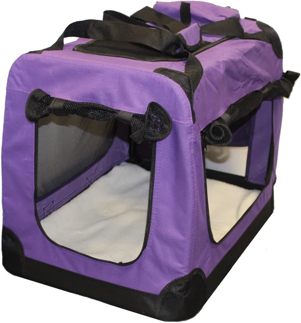 walexo Faltbare Hundebox Hundetransportbox Katzentransportbox Katzenbox (LILA, S) LILA S, LILA S